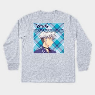 chico pelo blanco y corto 2 Kids Long Sleeve T-Shirt